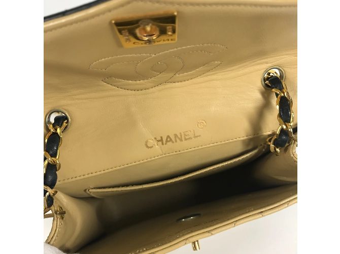 Chanel Bicolor CC Coco Mark Matelassé Quilted Kette Tasche Schwarz Beige - Ansicht 7