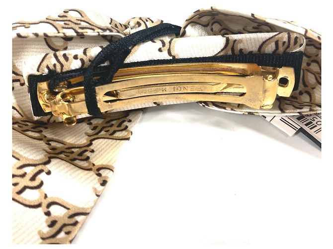 Fermaglio per capelli in nastro Fendi FXT114 Beige - vista 6