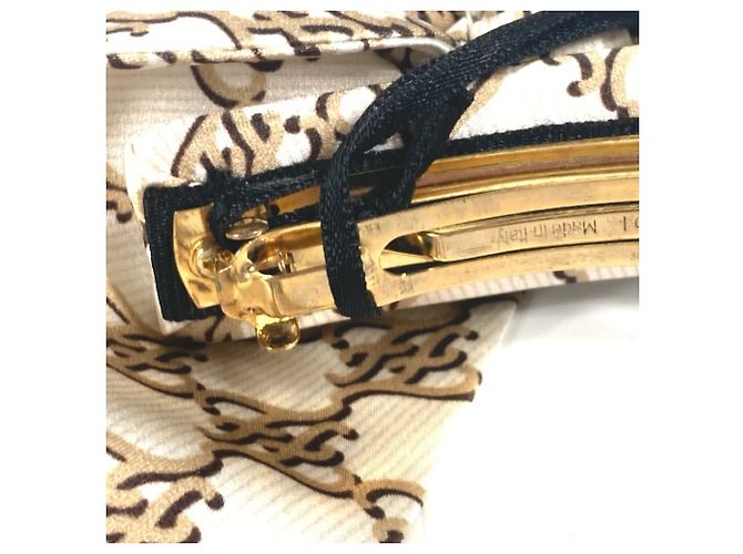 Fermaglio per capelli in nastro Fendi FXT114 Beige - vista 8