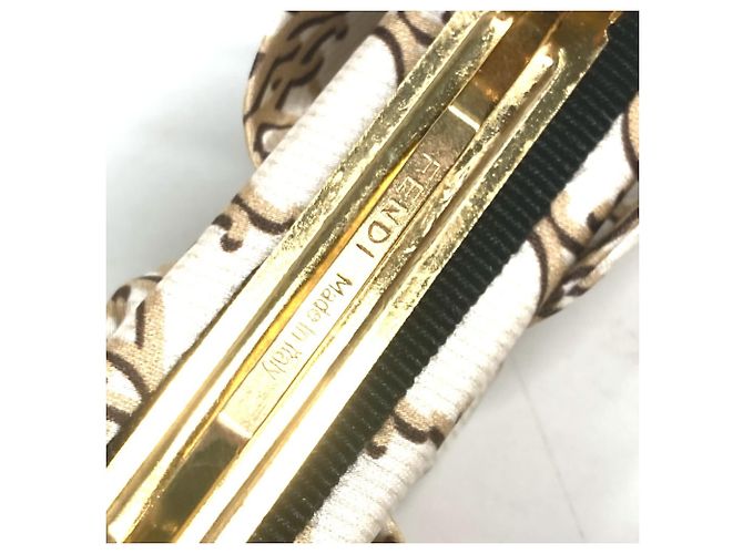 Fermaglio per capelli in nastro Fendi FXT114 Beige - vista 9