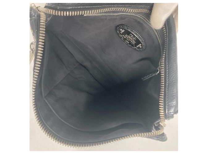 Borsa Selleria 7V07 in pelle Fendi Nero Rosso - vista 8