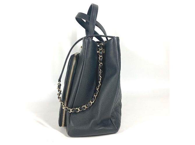 Chanel Caviar-Leder Tote Bag Schwarz - Ansicht 2