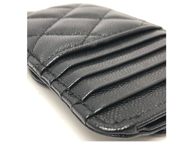 Monedero de cuero caviar Chanel Negro - vista 10
