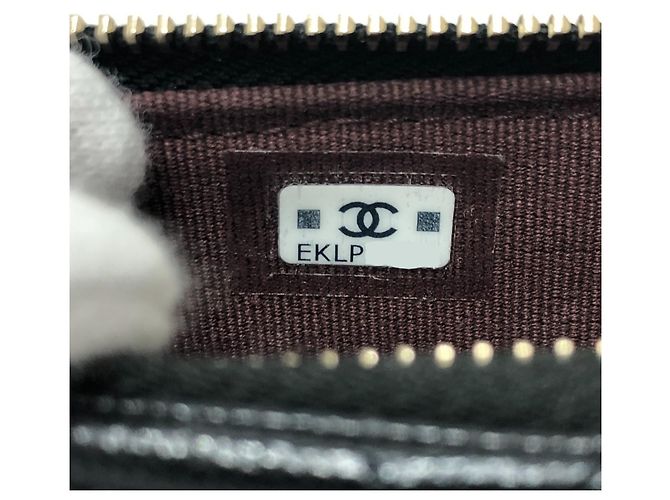 Monedero de cuero caviar Chanel Negro - vista 14