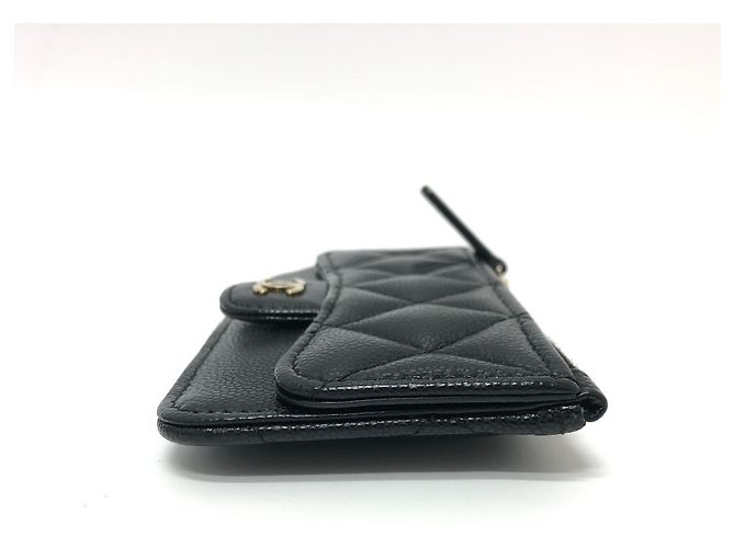 Monedero de cuero caviar Chanel Negro - vista 3