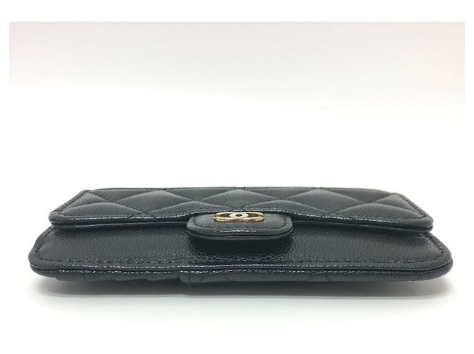 Monedero de cuero caviar Chanel Negro - vista 4
