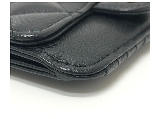 Monedero de cuero caviar Chanel Negro - vista 7