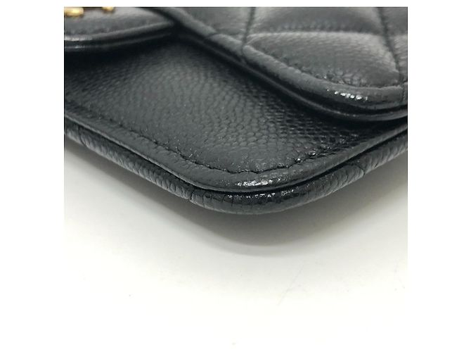 Monedero de cuero caviar Chanel Negro - vista 8