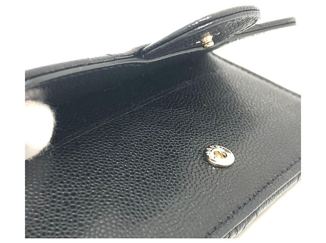Monedero de cuero caviar Chanel Negro - vista 9