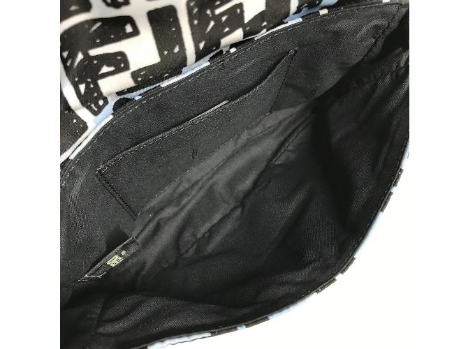 Collaborazione Fendi Joshua Vides Borsa Baguette Zucca Nero Blu - vista 10
