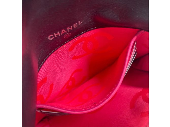 Billetera compacta Chanel Cambon Line CC Coco Mark Negro Blanco - vista 13