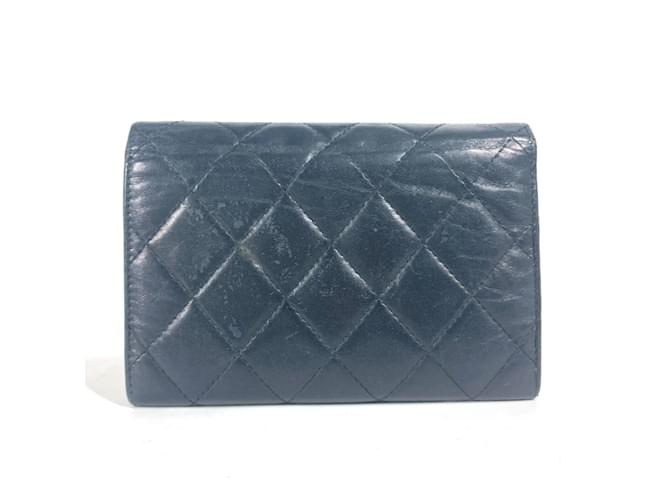 Billetera compacta Chanel Cambon Line CC Coco Mark Negro Blanco - vista 2