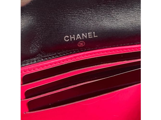 Billetera compacta Chanel Cambon Line CC Coco Mark Negro Blanco - vista 9
