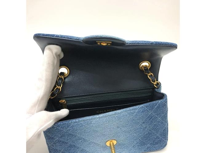 Borsa a Spalla Chanel Matelassé Gradiente Blu - vista 9