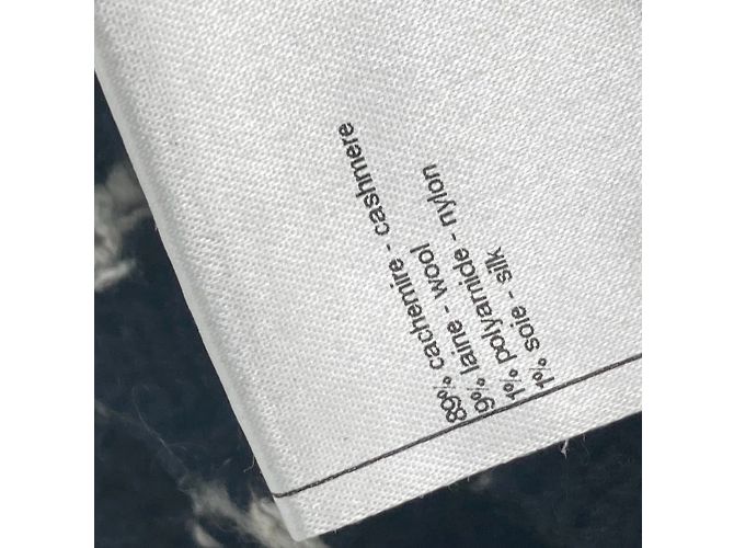 Chanel Kaschmir-Wollhandschuhe Schwarz Weiß - Ansicht 6