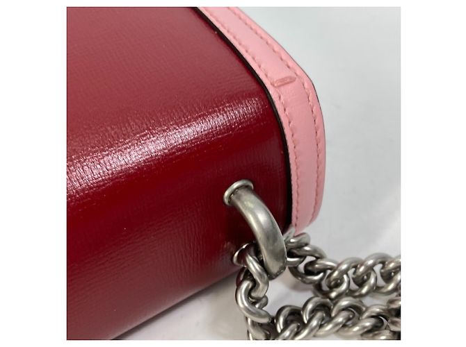 Gucci Bicolor Dionysus Chain Shoulder Bag Pink Red - view 11