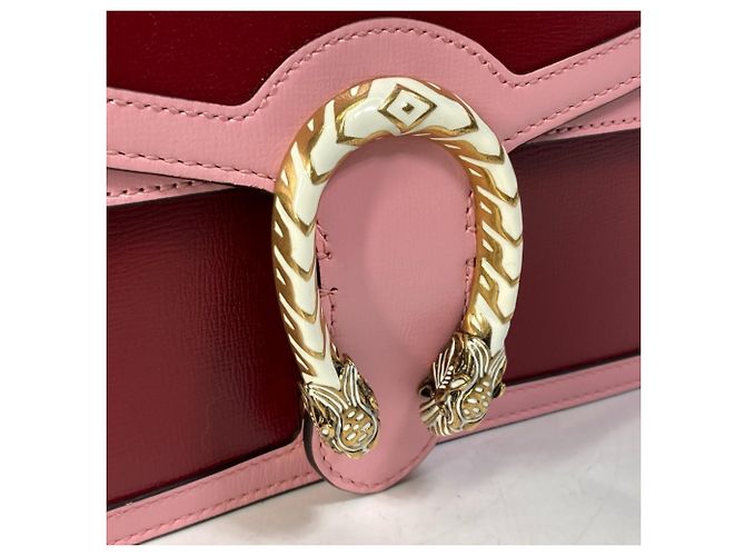 Gucci Bicolor Dionysus Chain Shoulder Bag Pink Red - view 5