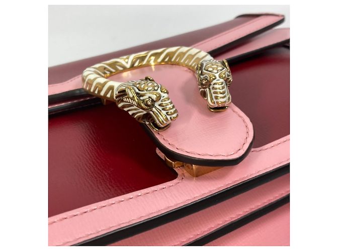 Gucci Bicolor Dionysus Chain Shoulder Bag Pink Red - view 8