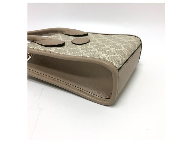 Borsa tote Gucci GG Supreme Interlocking G Beige - vista 2