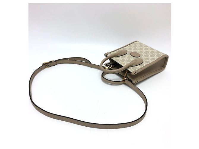 Borsa tote Gucci GG Supreme Interlocking G Beige - vista 3