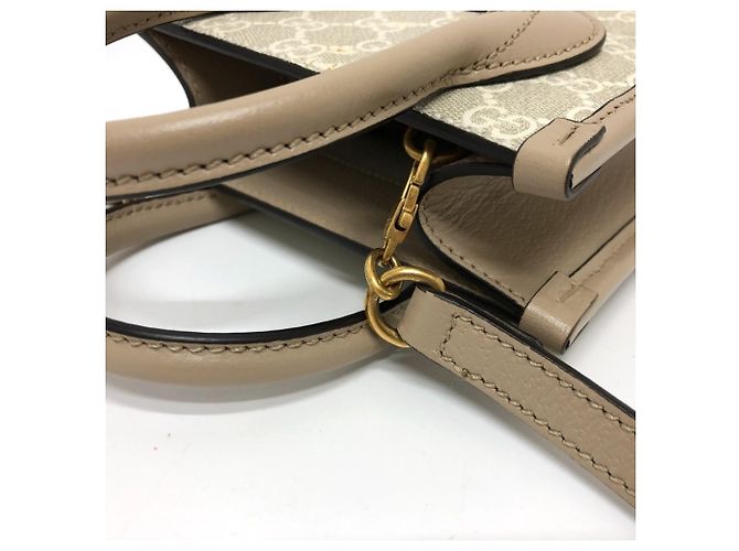 Borsa tote Gucci GG Supreme Interlocking G Beige - vista 4