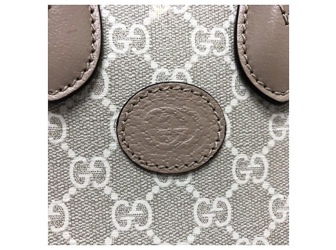 Borsa tote Gucci GG Supreme Interlocking G Beige - vista 5