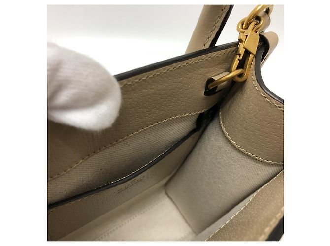 Borsa tote Gucci GG Supreme Interlocking G Beige - vista 8