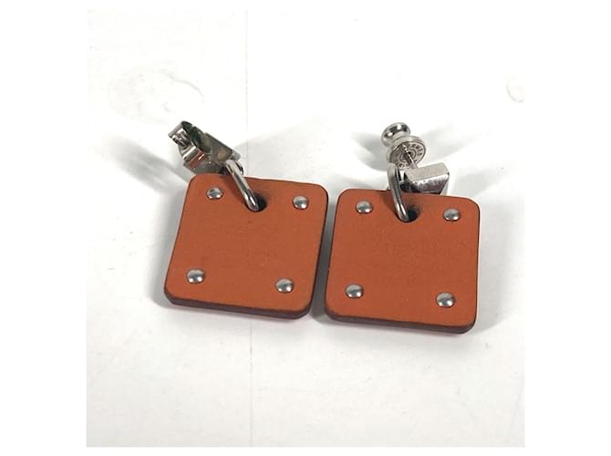 Hermès Orecchini Hermes Heart Asdukur PM Argento Arancione - vista 2