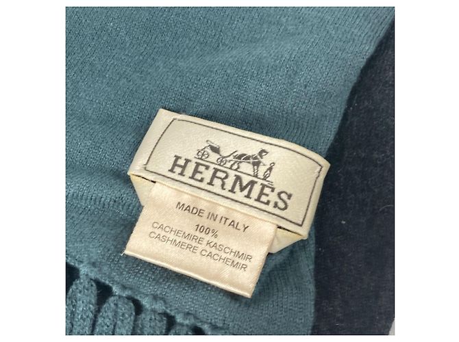 Hermès Schal aus schwarzer Kaschmir von Hermes - Ansicht 4