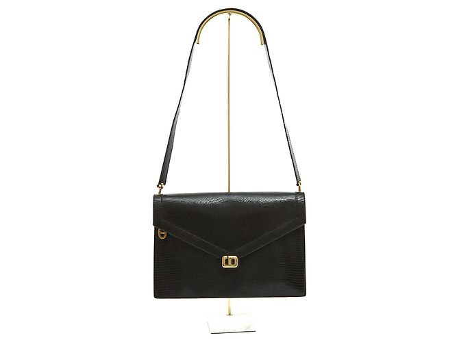 Borsa Sac Pochette Dior Precious Nera degli anni '80 con 2 manici Nero - vista 2