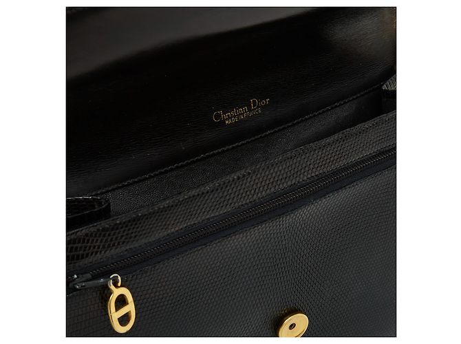 Borsa Sac Pochette Dior Precious Nera degli anni '80 con 2 manici Nero - vista 7
