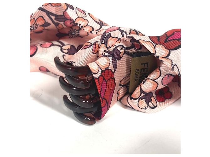 Fermaglio in seta rosa FENDI - vista 3