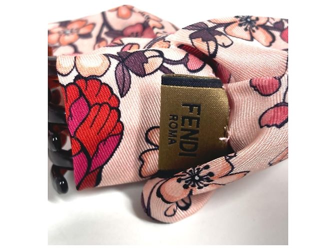 Fermaglio in seta rosa FENDI - vista 4