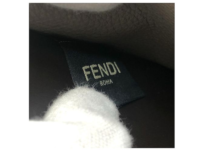 Fendi Gray Leather Bi-Fold Wallet Brown - view 10