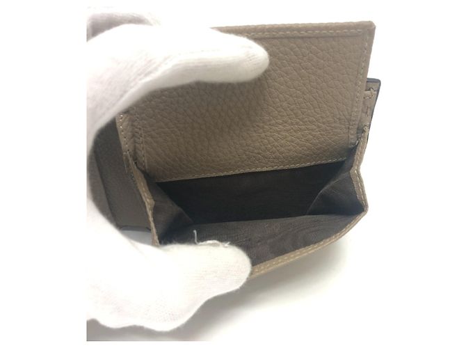 Fendi Gray Leather Bi-Fold Wallet Brown - view 7
