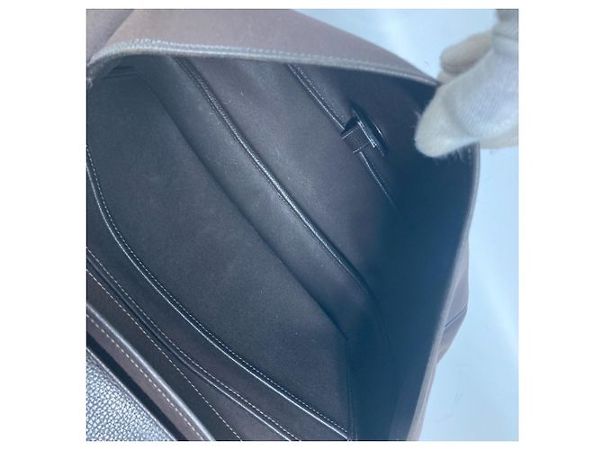 Borsa a flap Colorado GM di Hermès Marrone - vista 10