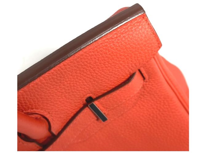 Hermès Borsa tote Hermes Birkin 30 Arancione - vista 10