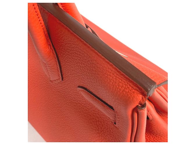 Hermès Borsa tote Hermes Birkin 30 Arancione - vista 11