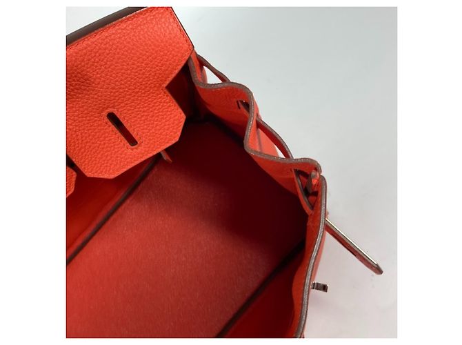 Hermès Borsa tote Hermes Birkin 30 Arancione - vista 13