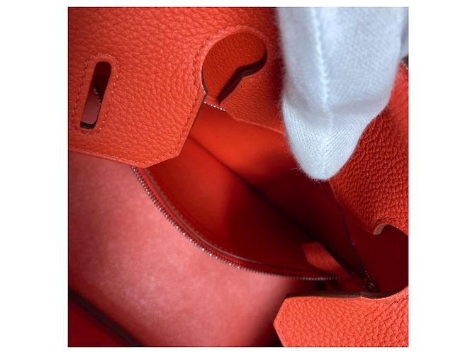 Hermès Borsa tote Hermes Birkin 30 Arancione - vista 16