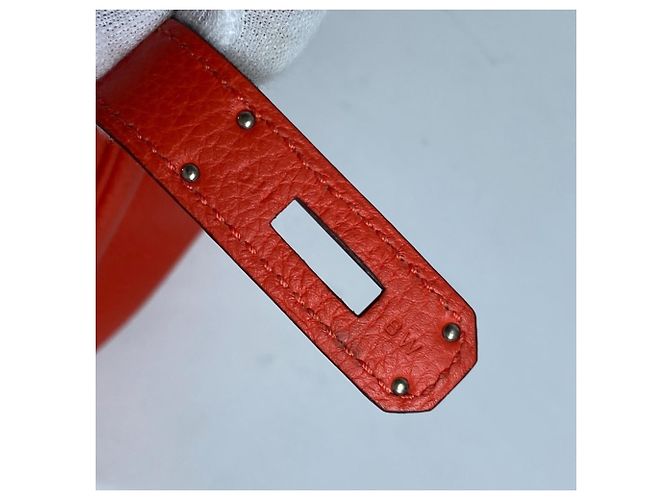 Hermès Borsa tote Hermes Birkin 30 Arancione - vista 17