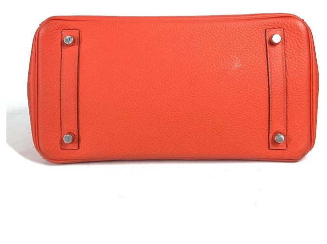 Hermès Borsa tote Hermes Birkin 30 Arancione - vista 4