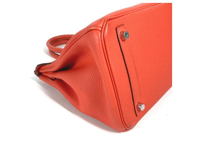 Hermès Borsa tote Hermes Birkin 30 Arancione - vista 5