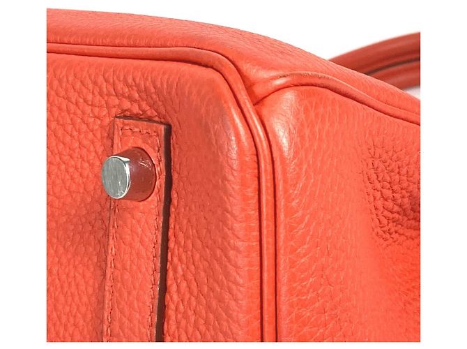 Hermès Borsa tote Hermes Birkin 30 Arancione - vista 7