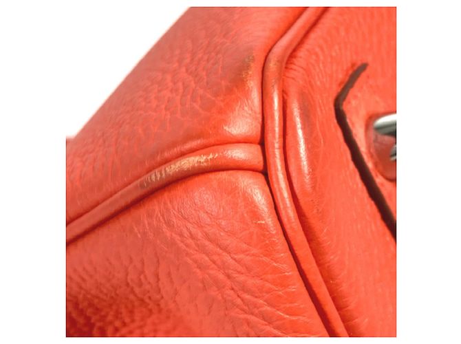 Hermès Borsa tote Hermes Birkin 30 Arancione - vista 8