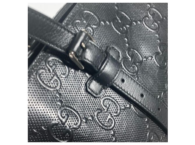 Borsa Boston in pelle nera Gucci 625772 Nero - vista 10