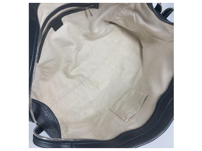 Borsa Boston in pelle nera Gucci 625772 Nero - vista 11