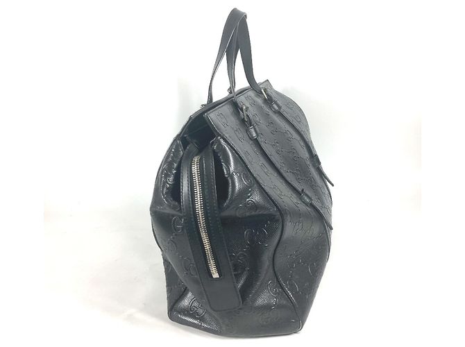 Borsa Boston in pelle nera Gucci 625772 Nero - vista 2