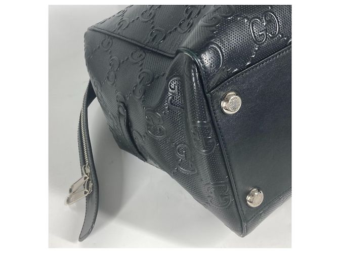 Borsa Boston in pelle nera Gucci 625772 Nero - vista 5