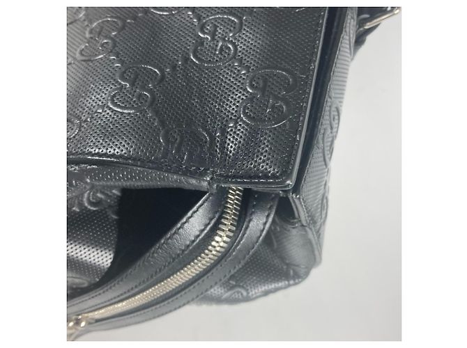Borsa Boston in pelle nera Gucci 625772 Nero - vista 8